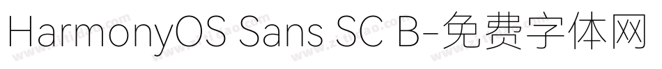 HarmonyOS Sans SC B字体转换